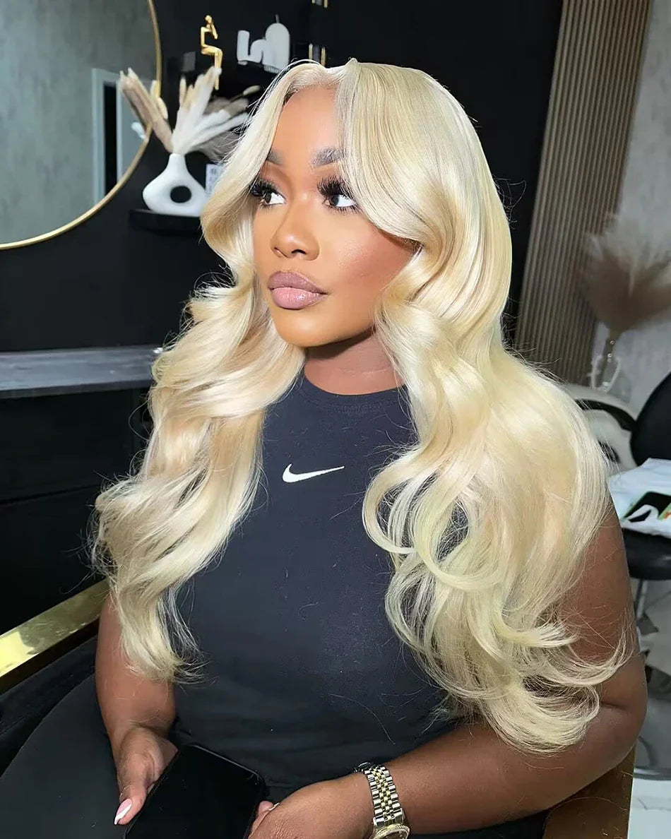 6 x 13 Blonde Lace Front Wig Human Hair | HD Transparent 13x6 Body Wave Wig