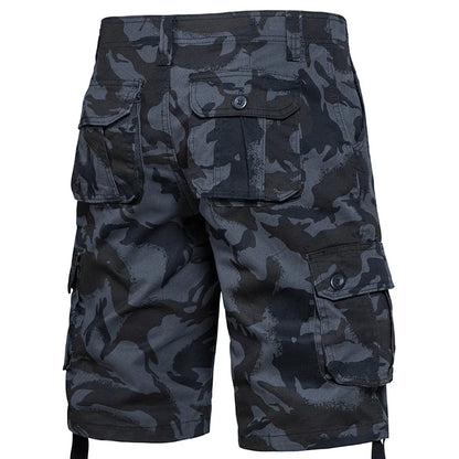 Men's Camo Cargo Shorts – Breathable Cotton Outdoor Sports Half Pants with Side Pockets