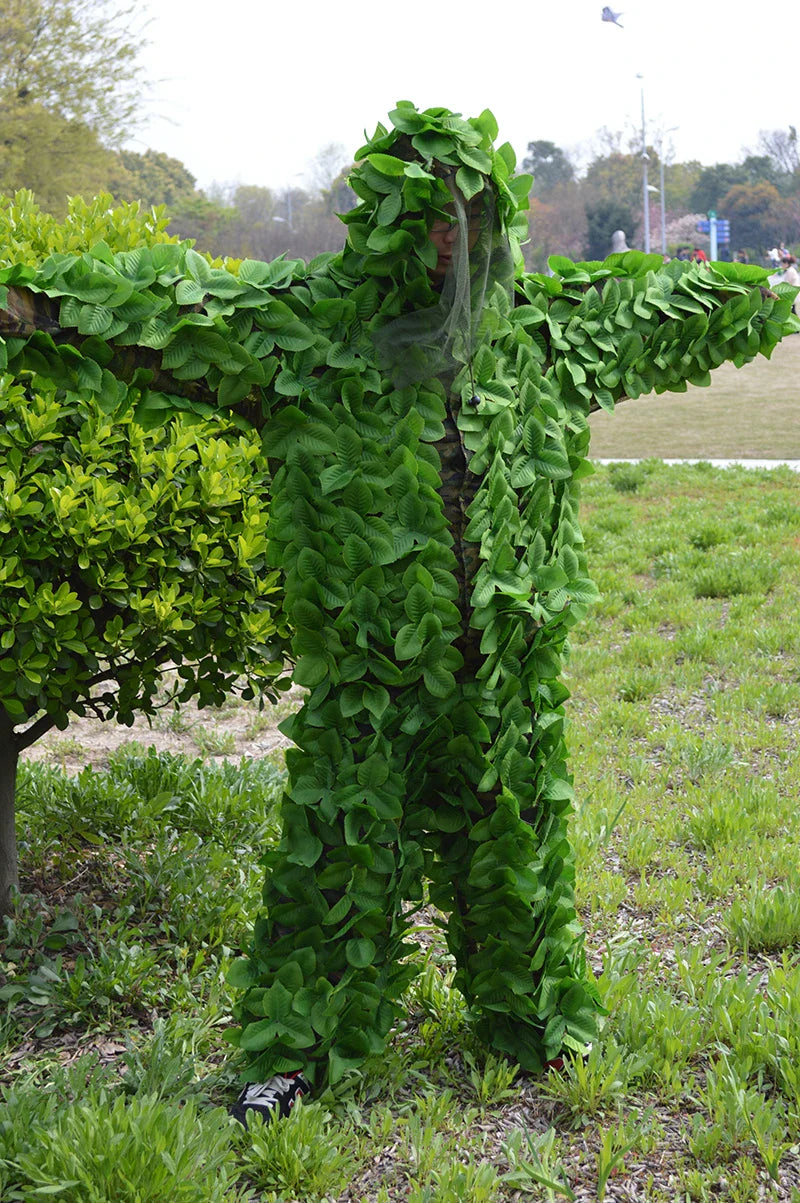 Green Leaf Camo Hunting Suit – Jacket & Pants Set, Breathable, Unisex, Fits 160–180cm