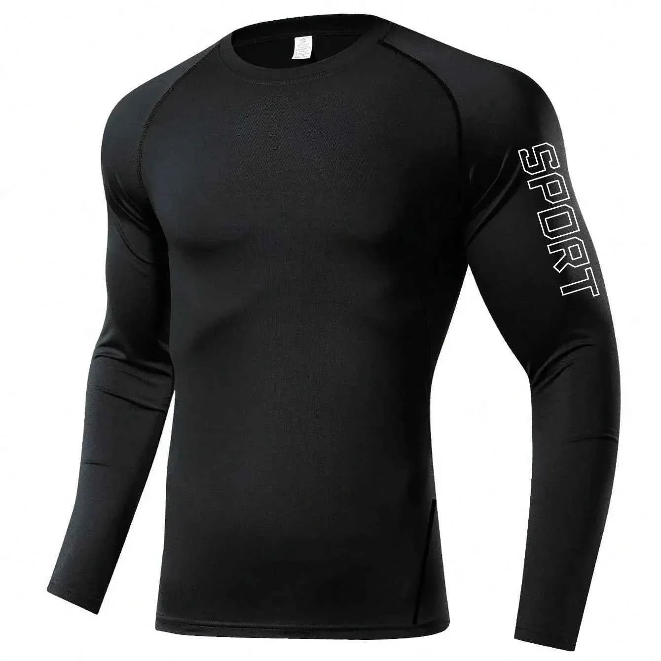 Men's Compression Long Sleeve Shirt – Quick-Dry Gym & Running Base Layer