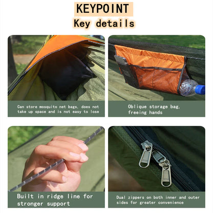 Camping Hammock With Mosquito Net Outdoor Garden Portable Awning Tent Canopy Sleeping Hanging Hammocks Swing For Nature Hike