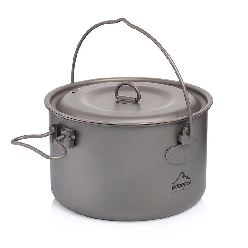 Widesea Titanium Camping Cookware Set – Ultralight Outdoor Cook Set