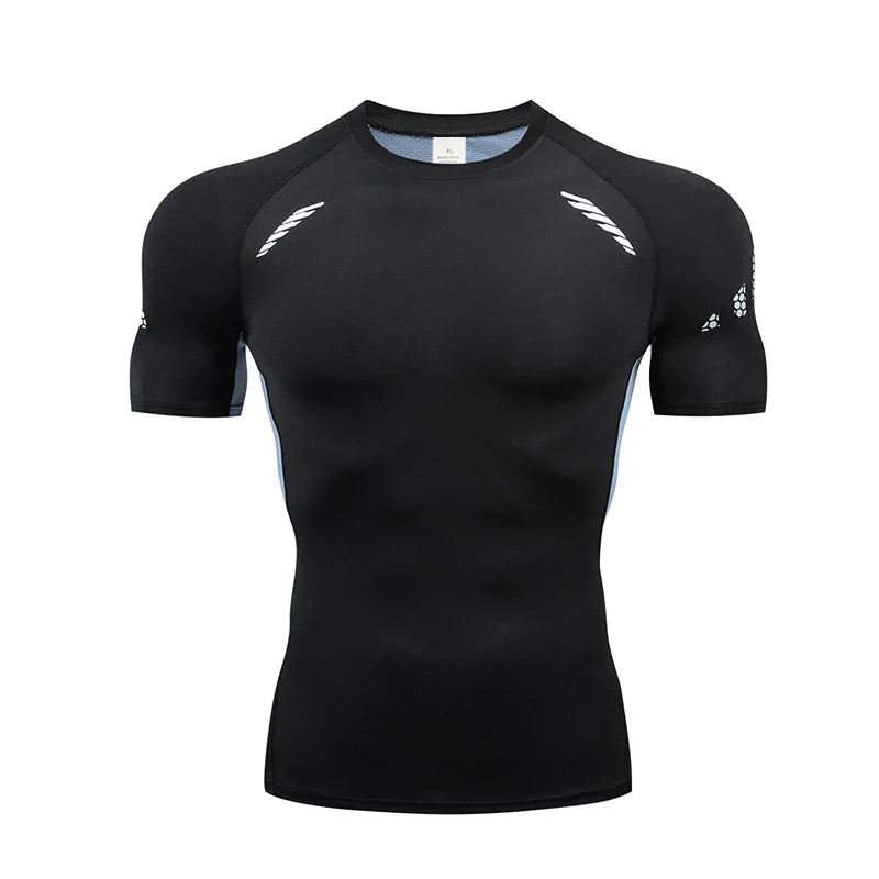 Men's T-Shirt Running Sport T Shirt Men Compression Top Tee Fitness Quick Dry Tight Training Gym Sport Running Shirts Men Jersey