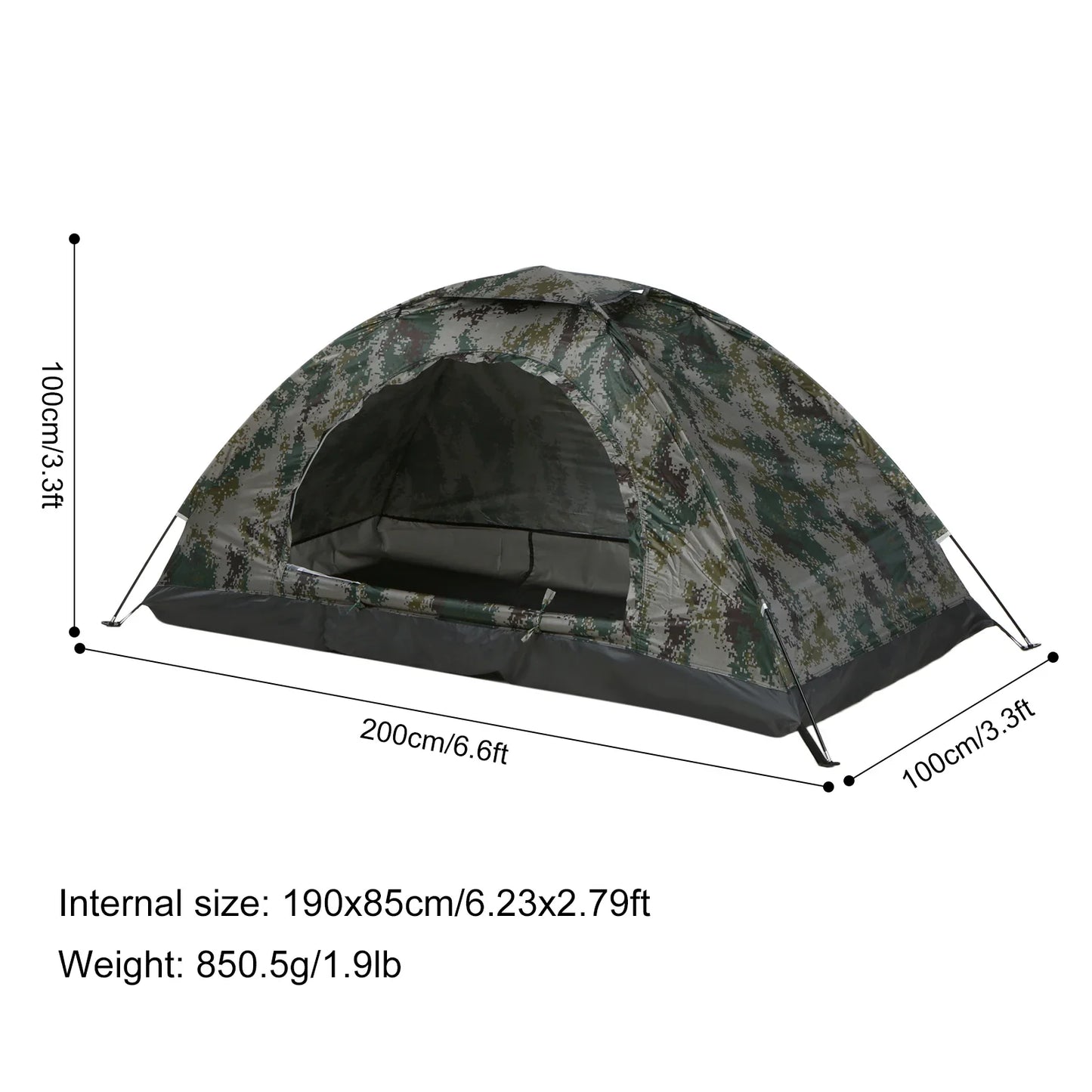 Ultralight 1-2 Person Camping Tent – Anti-UV UPF 30+ Portable Hiking Tent