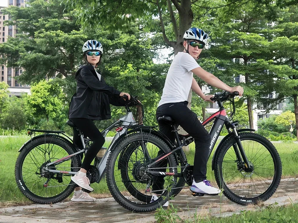 Electric Bicycle RANDRIDE YG90 1000W 48V17AH Hydraulic Brake E-bike with Full Suspension  21 Gears Shift Free Rack Electric bike