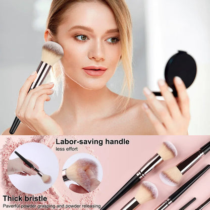 3-20PCS Makeup Brushes Set Eye Shadow Foundation Blush Highlighter Concealer Brush Female Beauty Tool Beauty Sponges Thumb Puffs