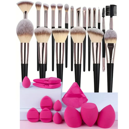 3-20PCS Makeup Brushes Set Eye Shadow Foundation Blush Highlighter Concealer Brush Female Beauty Tool Beauty Sponges Thumb Puffs