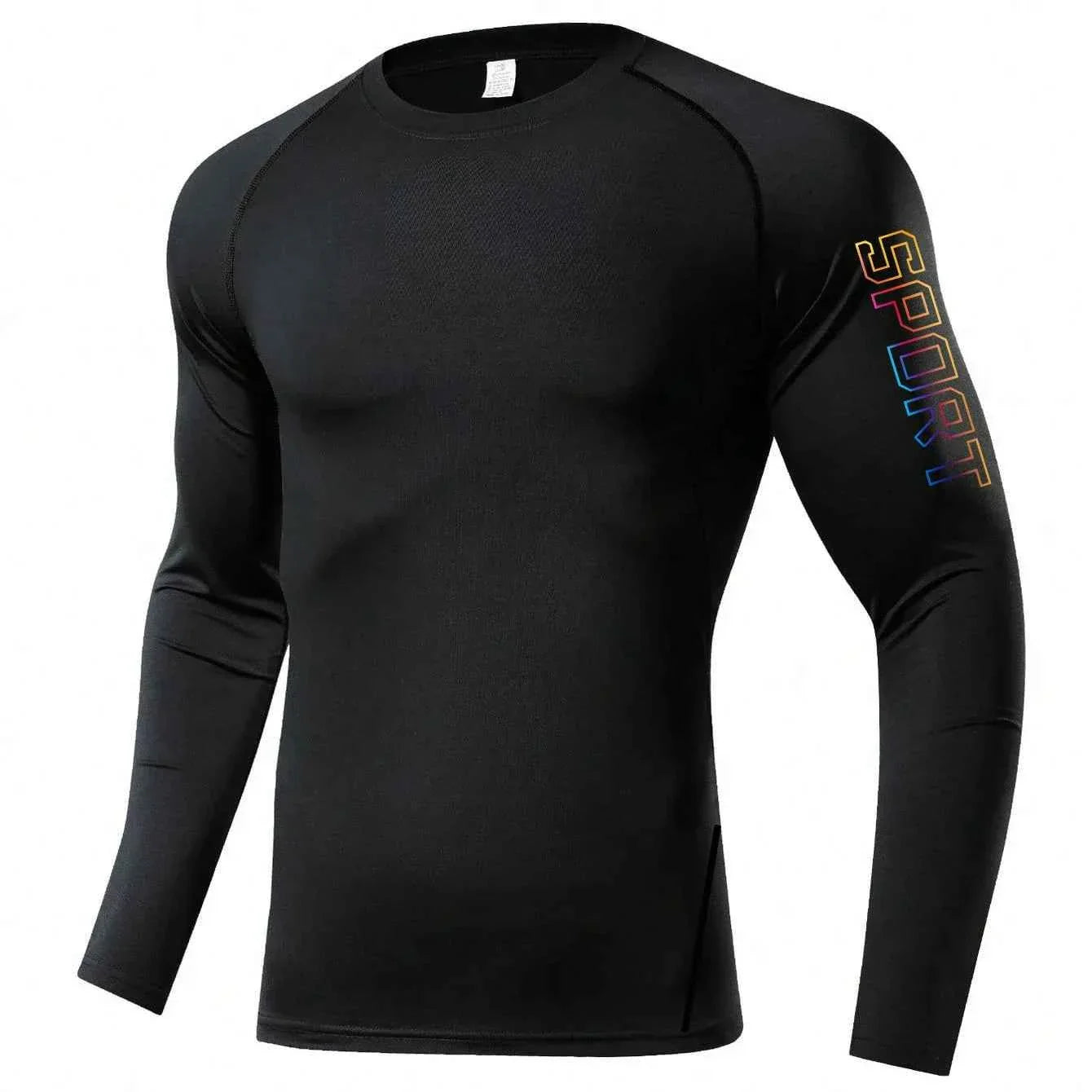 Men's Compression Long Sleeve Shirt – Quick-Dry Gym & Running Base Layer
