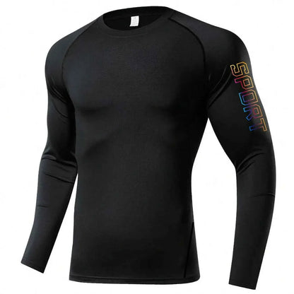 Men's Compression Long Sleeve Shirt – Quick-Dry Gym & Running Base Layer