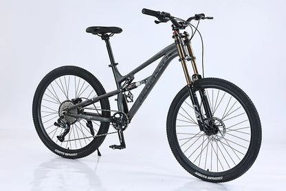 Men's Aluminum Alloy Mountain Bike – 27.5"/26" Soft Tail Full Suspension Adult MTB