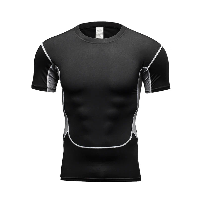 Men's T-Shirt Running Sport T Shirt Men Compression Top Tee Fitness Quick Dry Tight Training Gym Sport Running Shirts Men Jersey