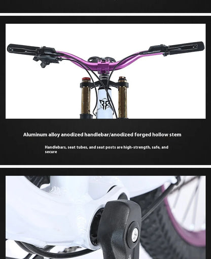 Men's Aluminum Alloy Mountain Bike – 27.5"/26" Soft Tail Full Suspension Adult MTB