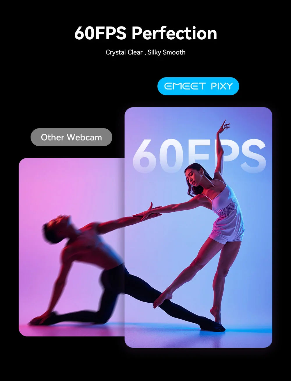 4K Webcam PTZ Web Camera EMEET PIXY Dual-Camera AI Tracking Video Camera for Streaming With SonySensor Gesture Control Autofocus