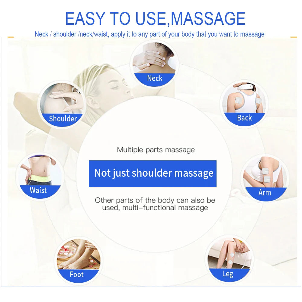 12 Modes Low Frequency Therapy Device TENS Machine EMS Muscle Stimulator Electronic Pulse Massager Myostimulation Apparatus
