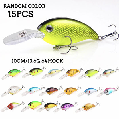 Fishing Lures Set Crankbait Tackle Hard Bait Kit Artificial Minnow Popper Pencil Swing Swimbait Wobblers Bionic Crank