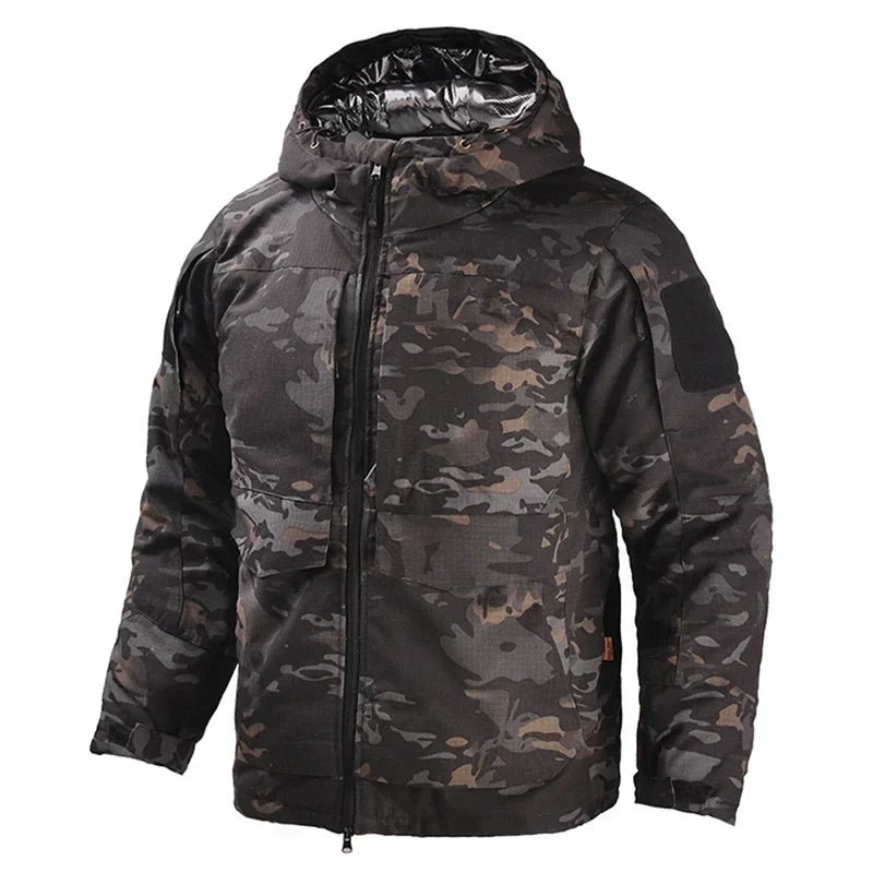 Men's Tactical Winter Jacket – Waterproof, Heat-Reflective, Windproof Hooded Coat, 6 Colors