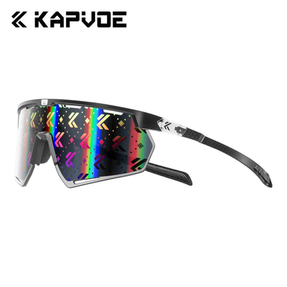 Kapvoe Real Carbon Fiber Cycling Glasses Sunglasses for Men Lightweight Photochromic UV400 MTB Bike Bicycle Sports Eyewear