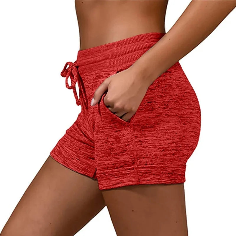 Women's Printed Stretch Beach Shorts – Low Waist Fitness & Casual Summer Shorts
