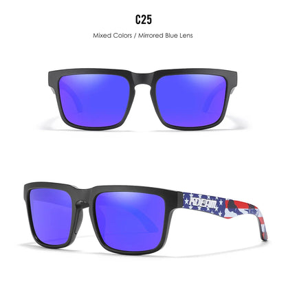 KDEAM Classic Square Sunglasses Men Women Category 3 Polarized Sun Glasses Unique Frame Surface Eyewear With Case Box KD332