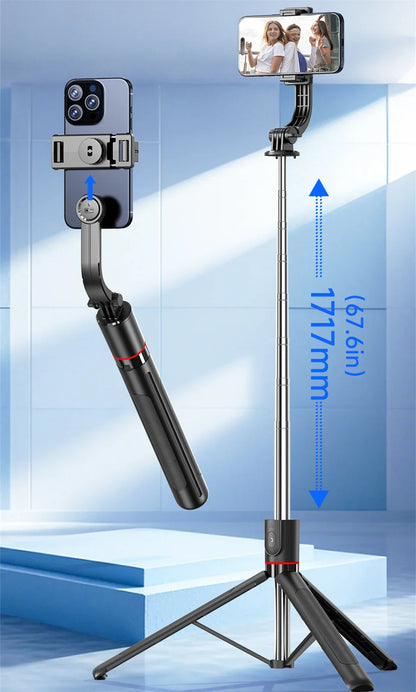 BSLIUFANG new 1.7M Wireless Selfie Stick for Smartphone with Bluetooth Remote, Portables Foldable Stand for Vlog Shooting Record