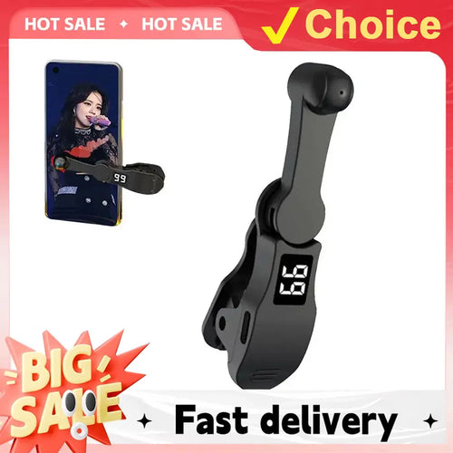 Auto Screen Clicker Mini Simulated Finger Phone Clicking Clicker Clip-on Video Live Liker Game Screen Touch Device for Phone App