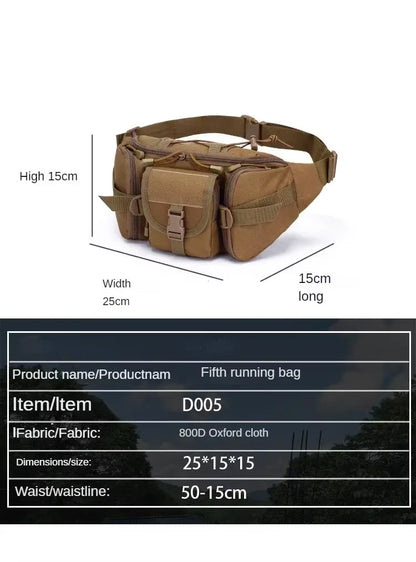 Men's Tactical Fanny Pack Nylon Waist Bag - Outdoor Sports Cycling Travel Hiking Camping Hip Pack Small Utility Belt Bag