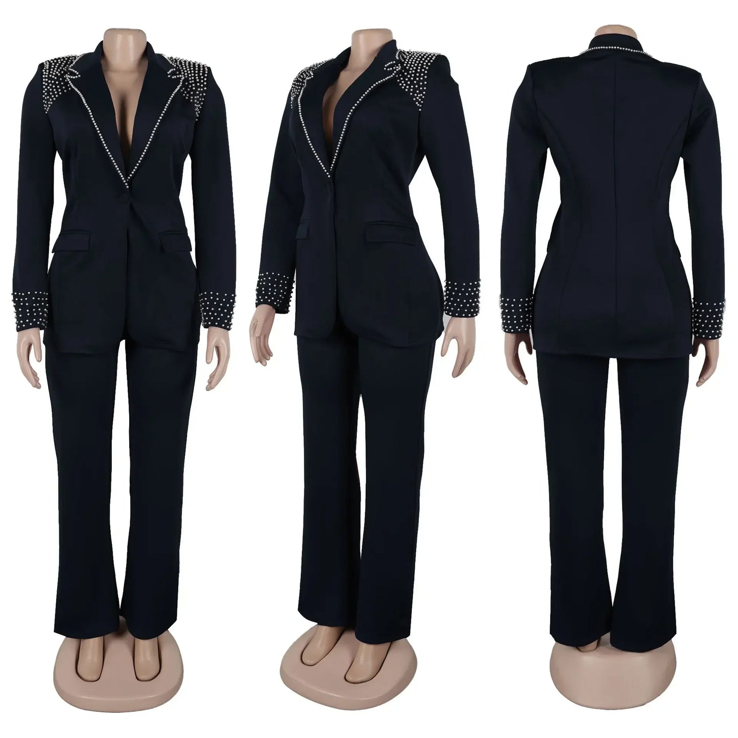 Customized 2 Piece Women Sets Plus Size Dashiki African New Arrival Matching Two Pieces Sets Blazer Coat Top Pants Suits Outfits