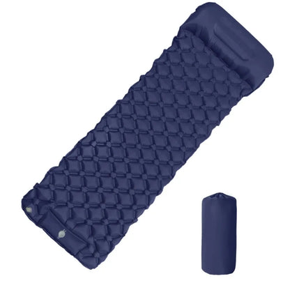 Ultralight Inflatable Camping Mattress with Pillows Built-in Pump Portable Air Sleeping Pad for Outdoor Hiking Travel Tent