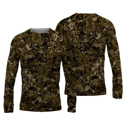 Men's 3D Graphic Long Sleeve T-Shirt – Vintage Print Crew Neck Autumn Streetwear Tee