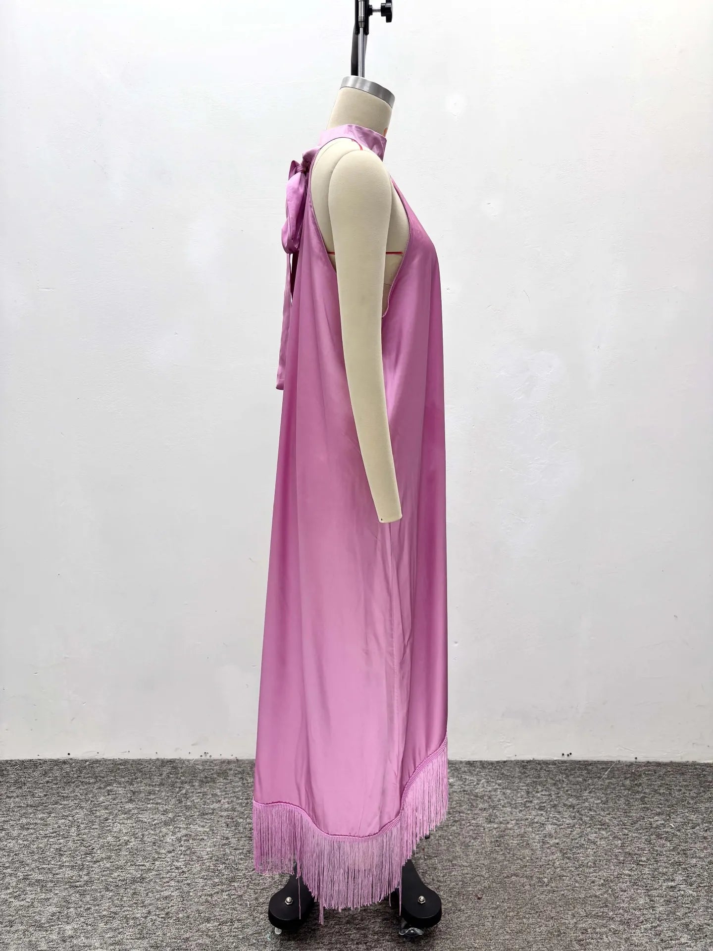 Long Dress Women Dresses Sexy Vestidos Y2k Streetwear Sleeveless Halter Irregular Tassel Elegant Splice Party Night Work 2026