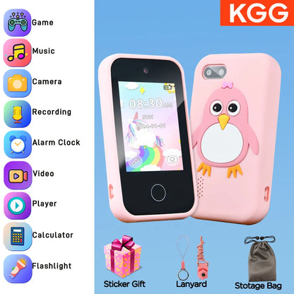 32GB Kids Smart Phone 2.8'' IPS Mini Toy Phone Music Player  28 Games Alarm Clock Flashlight Dual Camera Educational Funny Toys