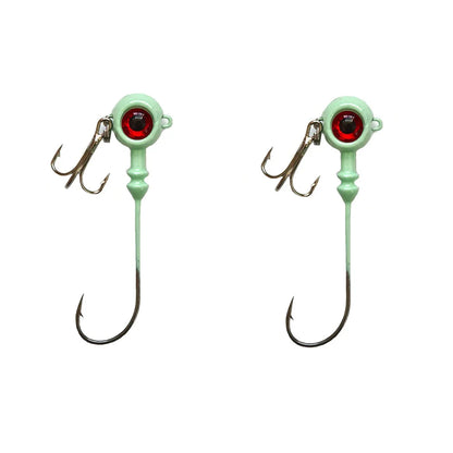 Luminous Jig Head Lure with Barbed Hooks – High-Carbon Steel, 20pcs, 5.5g–10g
