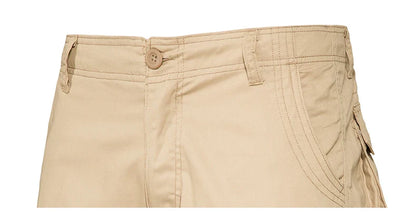 Men's Multi-Pocket Cotton Cargo Shorts – Loose Fit Outdoor & Beach Shorts