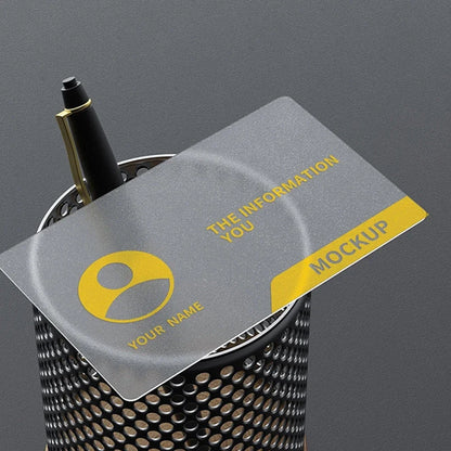 20/50/100/200PCS Transparent PVC Business Card Colorful Printing Personalized LOGO Text Thank You Card Free DESIGN 0.38mm