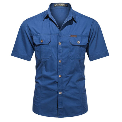 Men's Short Sleeve Tactical Hunting Shirt – Quick-Dry Combat Fishing & Hiking Shirt