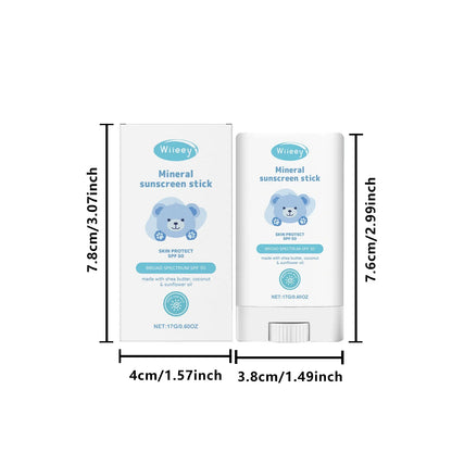 Children's Mild Sunscreen Stick Refreshing Not Irritating SPF 50+ Prevent UVA/UVB Sunburn Moisturize Children Nourish Sunscreen