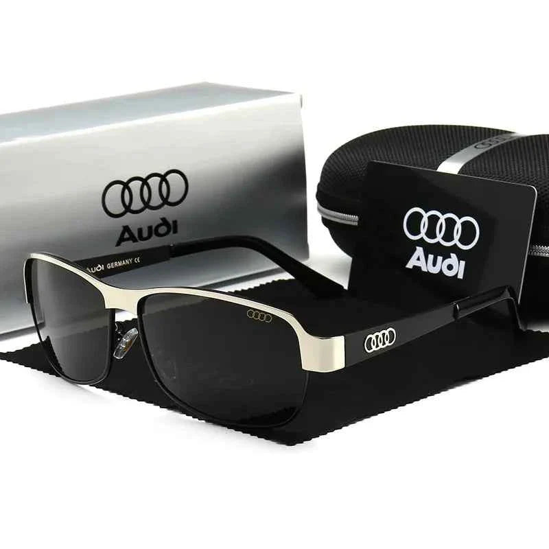 Audi Retro Oval UV400 Polarized Sunglasses for Men Women Motorcycle Glasses Antiglare Outdoor Adventure Shades lunette de soleil