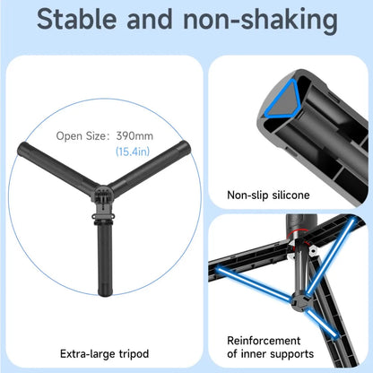 BSLIUFANG new 1.7M Wireless Selfie Stick for Smartphone with Bluetooth Remote, Portables Foldable Stand for Vlog Shooting Record