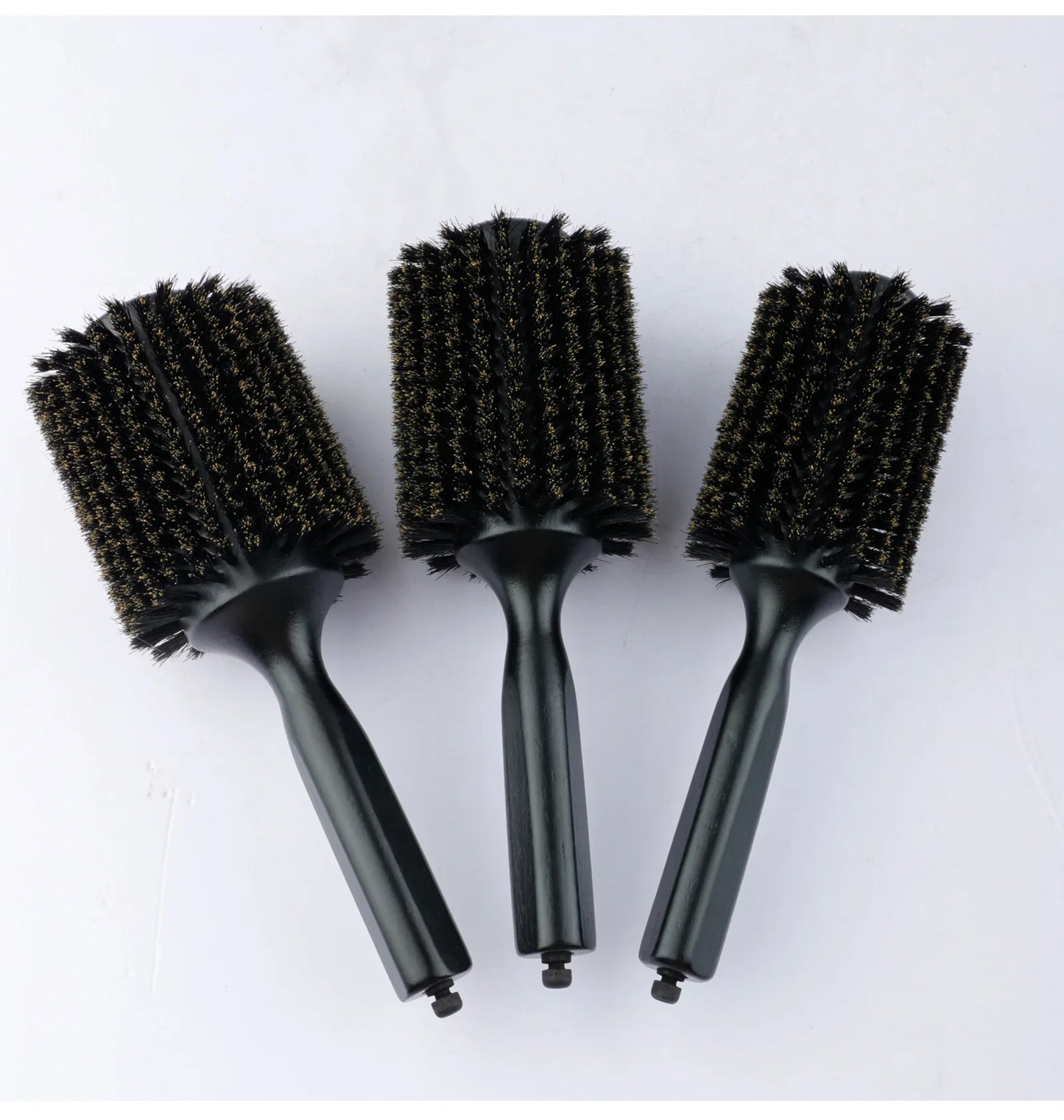 6 Sizes Boar Bristle Round Hair Brush Curly Hair Styling Comb Professional Removable Tail Barber Hairdresser Round Rolling Comb