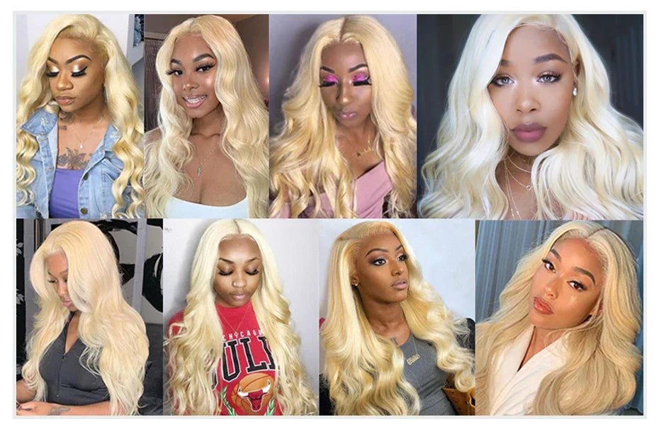 AliPearl Blonde Body Wave 5x5 Lace Closure Wig Peruvian Human Hair Wig 28Inch Transparent Lace Front Wig Pre Plucked 150 Density