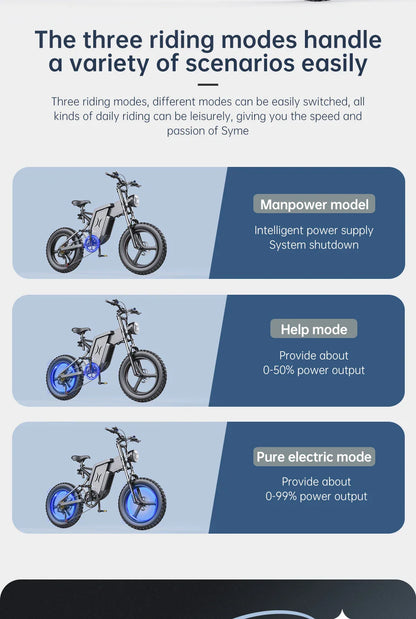 EKX X20 Electric Bicycle 48V 35AH Lithium Battery Adult Mountain Ebike 20 Inch Mountain Electric Men's Moped Road E Bikes