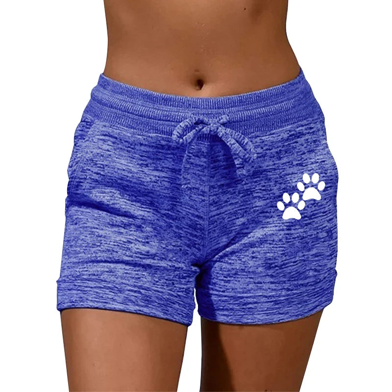Women's Printed Stretch Beach Shorts – Low Waist Fitness & Casual Summer Shorts