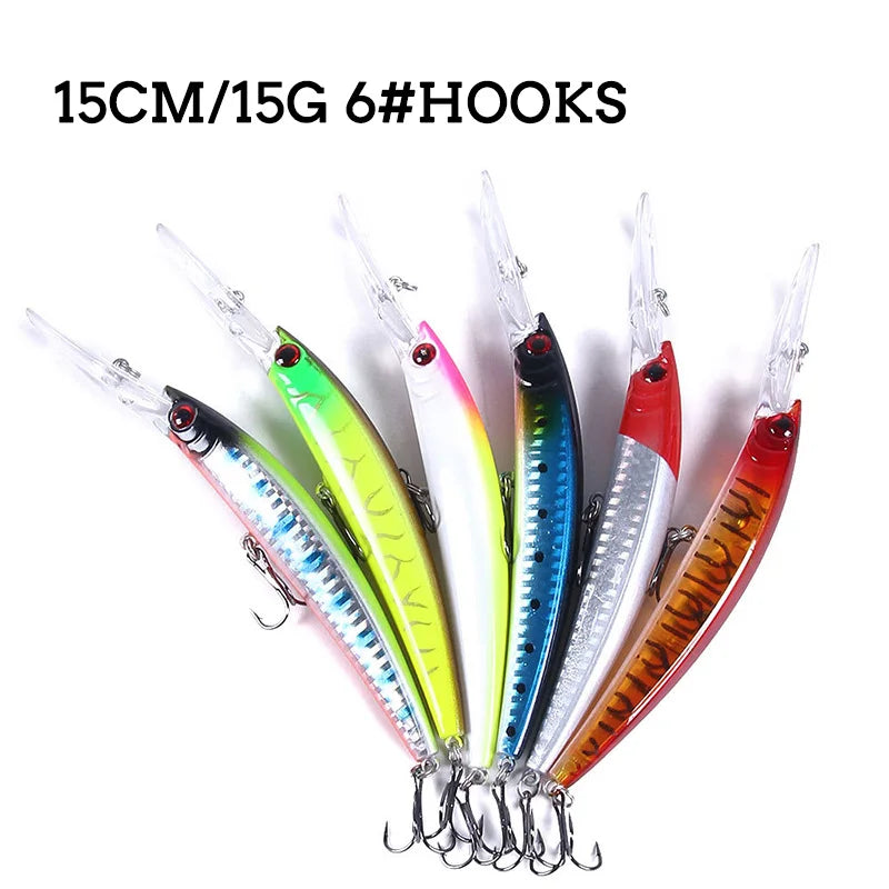 Fishing Lures Set Crankbait Tackle Hard Bait Kit Artificial Minnow Popper Pencil Swing Swimbait Wobblers Bionic Crank