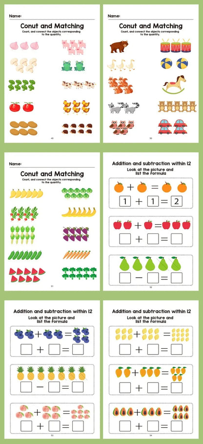 64 Pages Filled in With Numbers Logical Thinking Training Fun Math Exercise Book