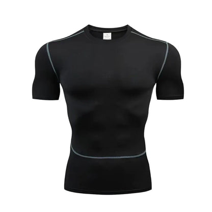 Men's T-Shirt Running Sport T Shirt Men Compression Top Tee Fitness Quick Dry Tight Training Gym Sport Running Shirts Men Jersey