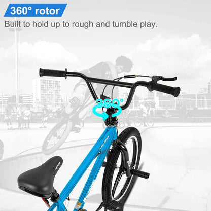 Hiland 20 Inch Kids BMX Bike for Boys Girls Ages 5-12, 360 Degree Rotor Freestyle, 4 Pegs Single Speed Kid’s BMX Bicycle