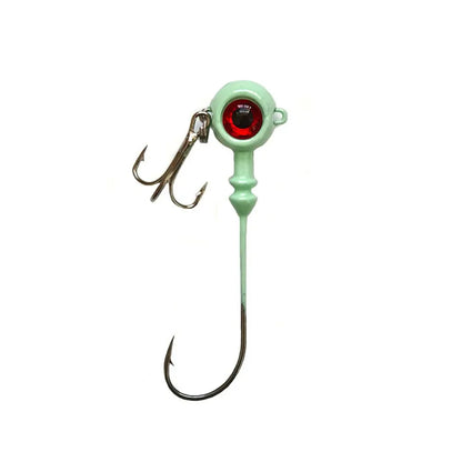 Luminous Jig Head Lure with Barbed Hooks – High-Carbon Steel, 20pcs, 5.5g–10g