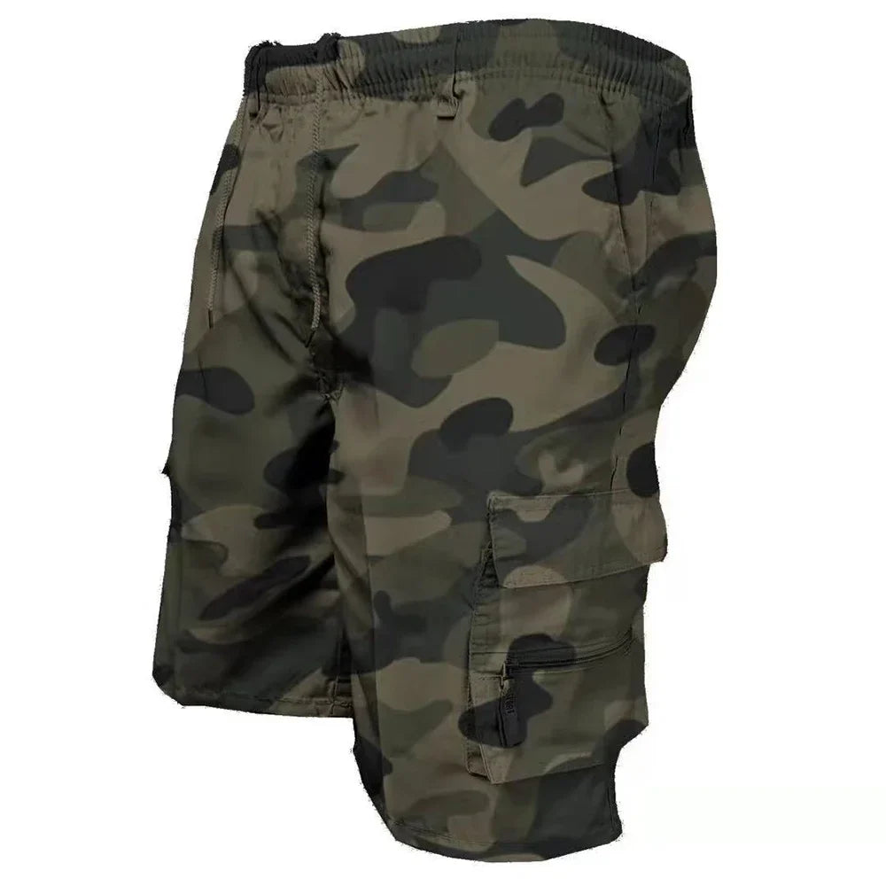 Men's Summer Tactical Cargo Shorts Military - Inspired Fashionable Pockets Camouflage for Jogging, Hiking & Work