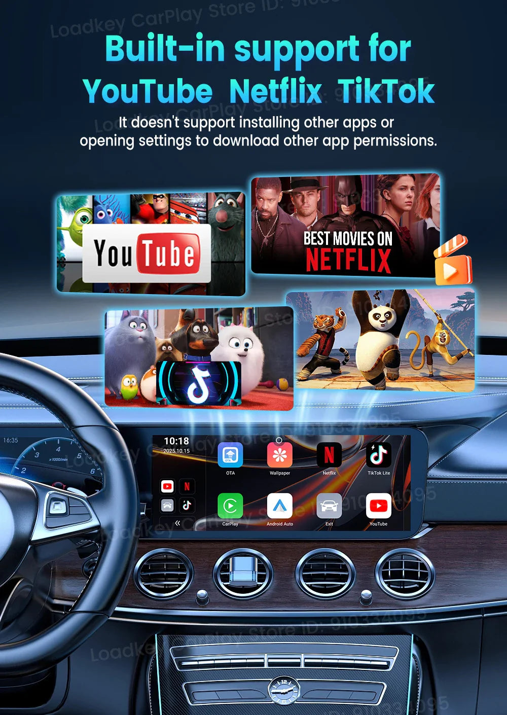 CarlinKit CP2A Pro Ai Box Wireless Adapter CarPlay Android Auto Wireless Smart CarPlay Box Support YouTube Netflix TikTok 5G USB