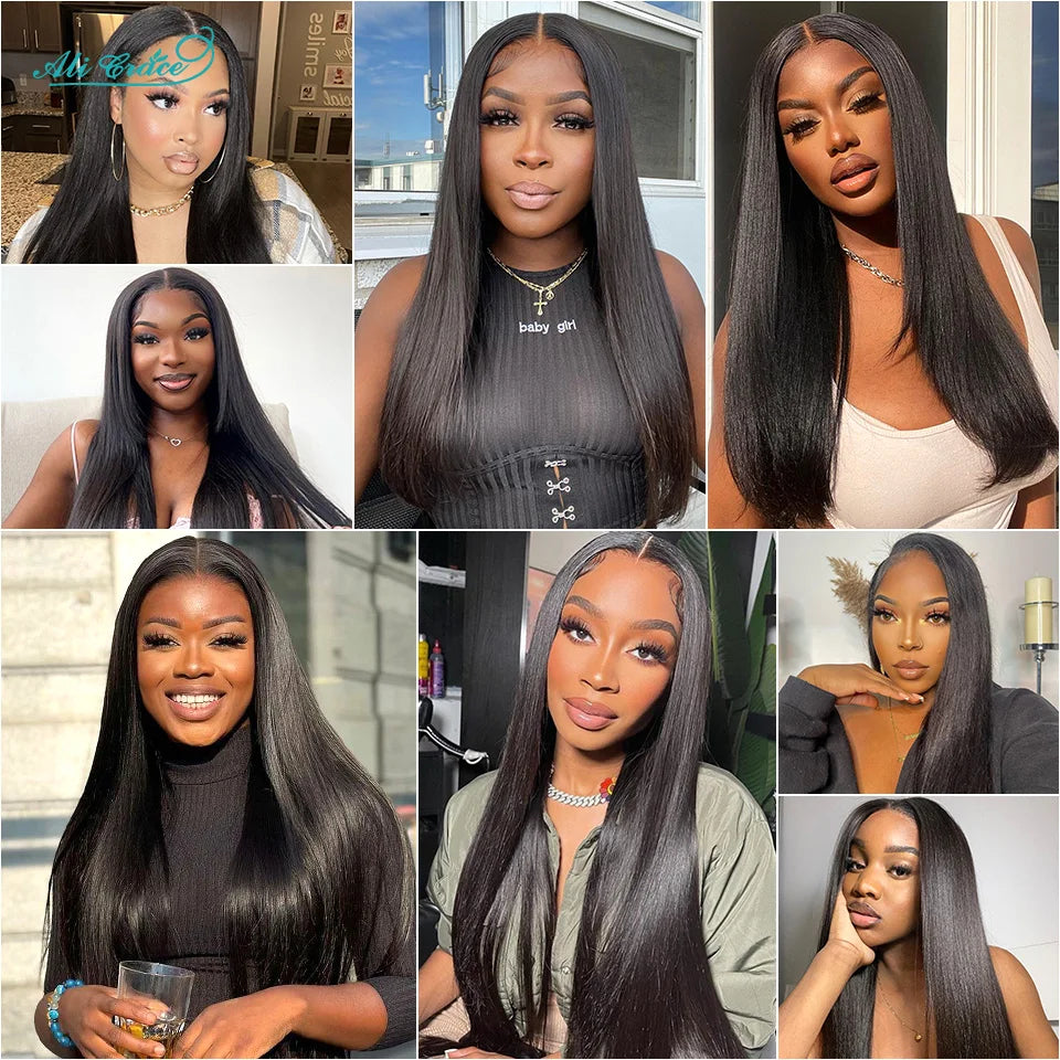 Ali Grace Glueless Wig 5x6 Straight Human Hair Wear&Go 4x4 Lace Closure Wig PrePlucked Hairline 13x4 Lace Front Human Hair Wigs